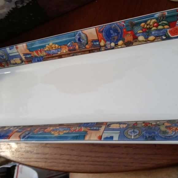 🌮 SAKURA Table Porcelain 18.5" Vintage SERVING PLATTER 🍜NICE GIFT.🍱🎁 - Picture 3 of 12